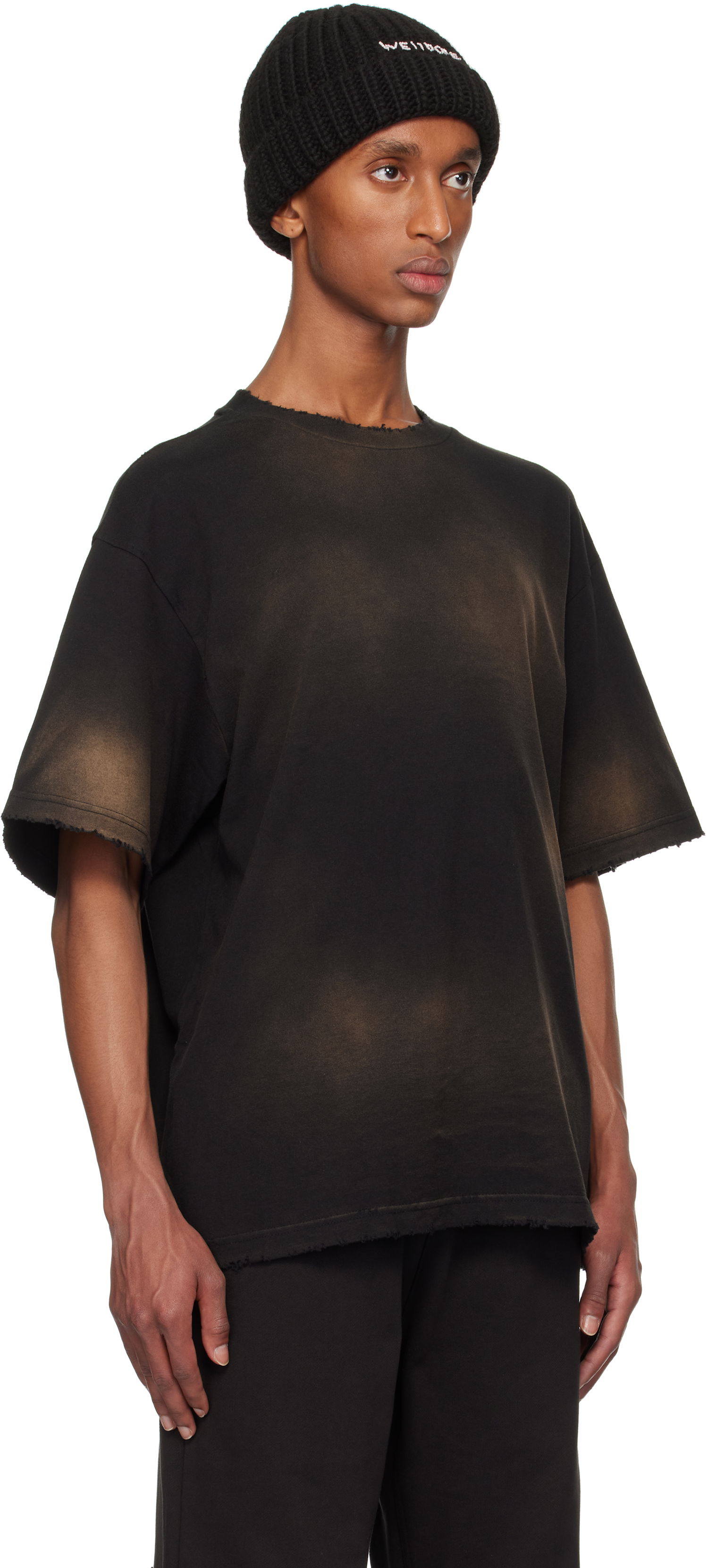 Тениска We11done We11done Standard Logo Washed T-Shirt Черно | WD-TT3-24-726-U-BK, 1