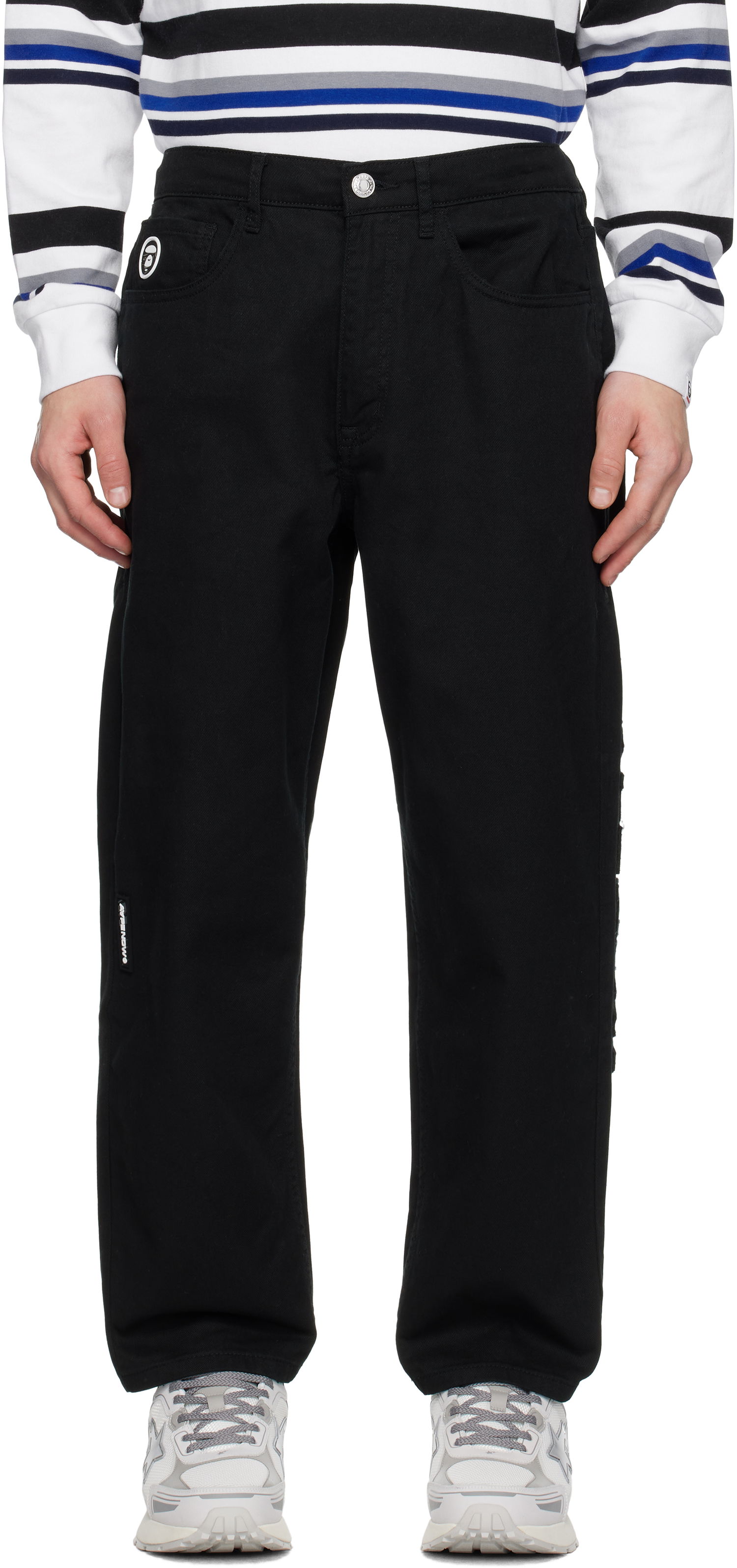 Карго панталони AAPE by A Bathing Ape AAPE by A Bathing Ape 'AAPE NOW' Jeans Черно | AAPJNMB623XXNBKX, 0