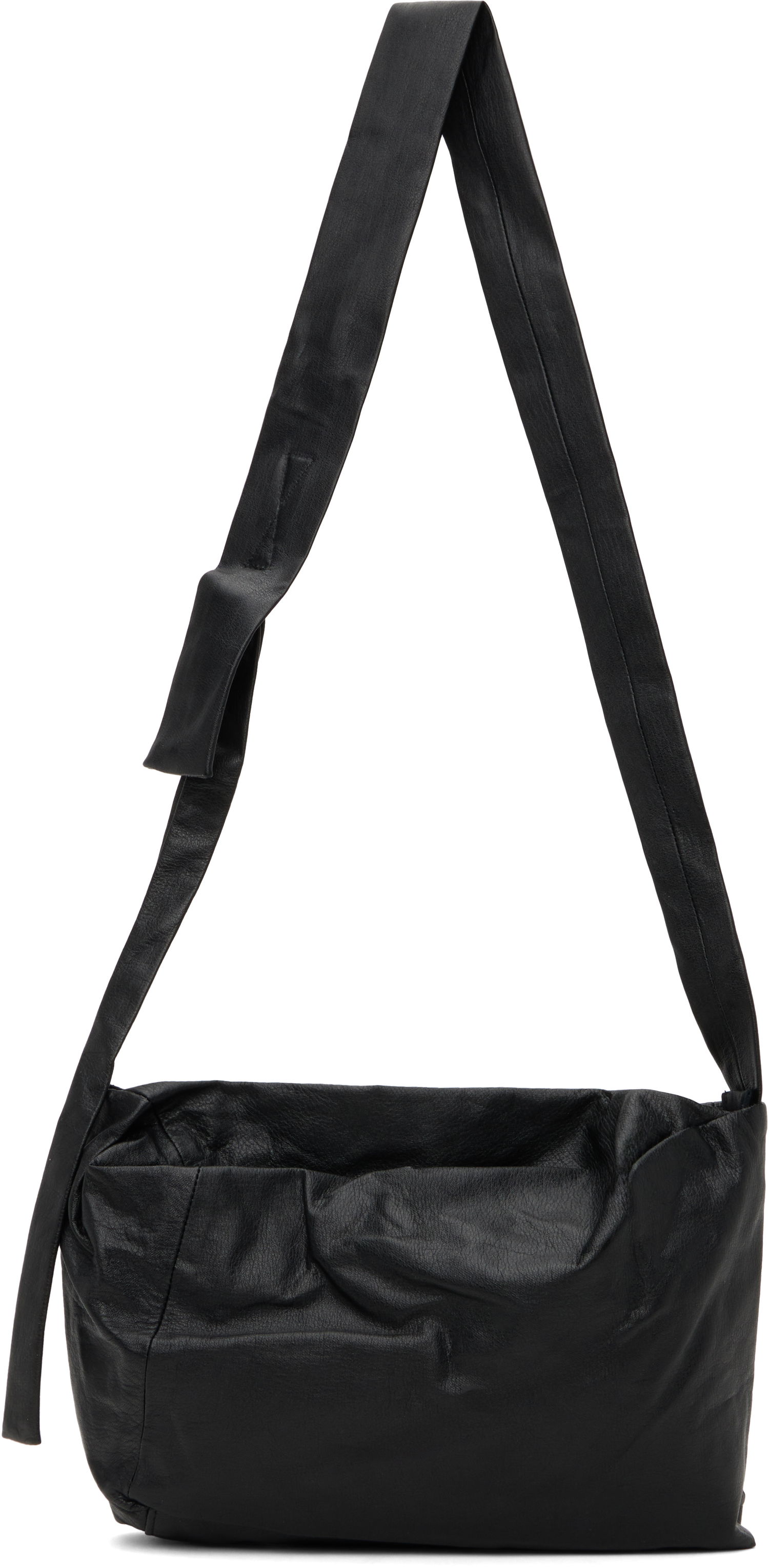 Чанта през рамо Yohji Yamamoto Yohji Yamamoto Puff Leather Shoulder Bag Черно | DA-I77-791, 0