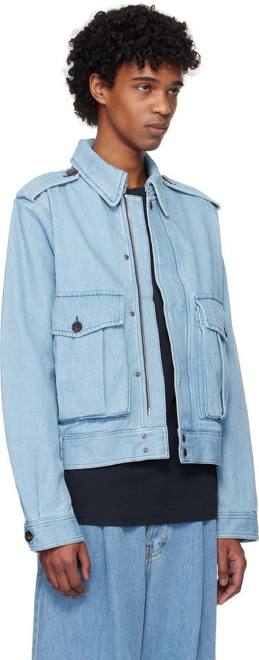 Яке бомбър Dries Van Noten Dries Van Noten Cropped Denim Jacket Синьо | 251-020533-1562, 4