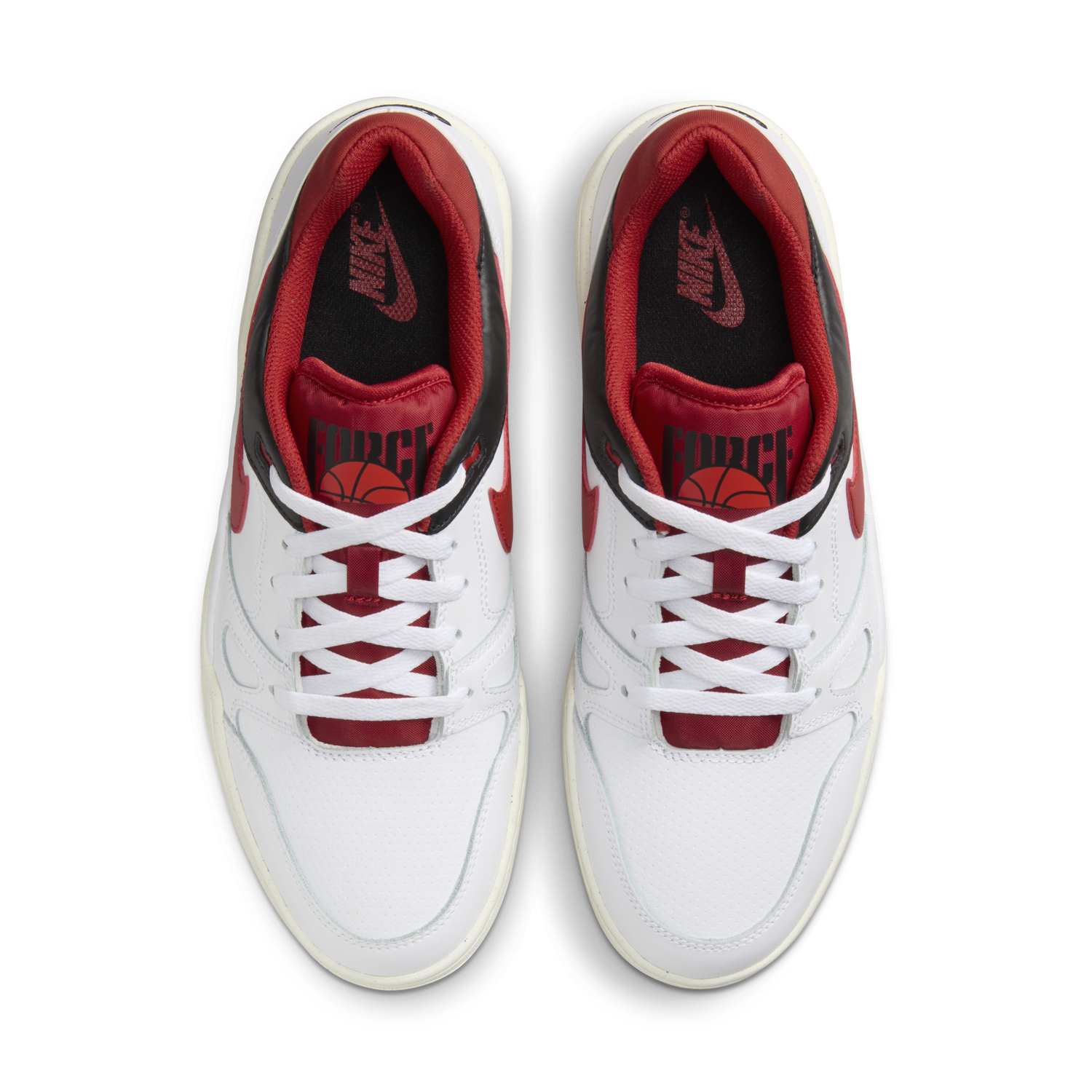 Кецове и обувки Nike Full Force Low White Red Black Бяло | FB1362-102, 1