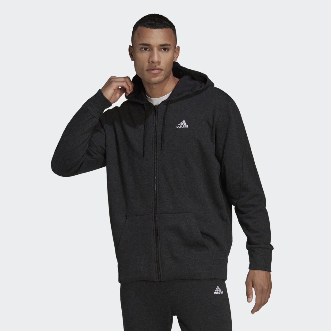 Суитчър adidas Performance Sportswear Mélange Full-Zip Hoodie Черно | HC2909, 0