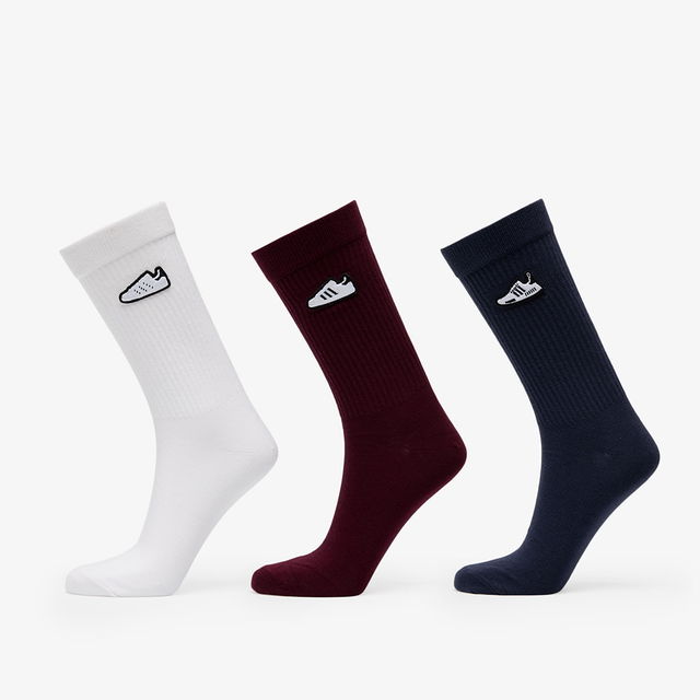 Crew Socks 3-Pack Maroon/ White/ Shadow Navy