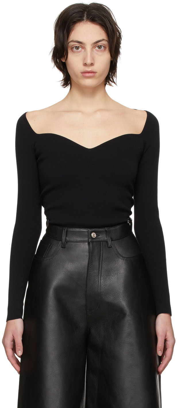 Пуловер Balenciaga Sweetheart Sweater Черно | 657548 T5159, 0