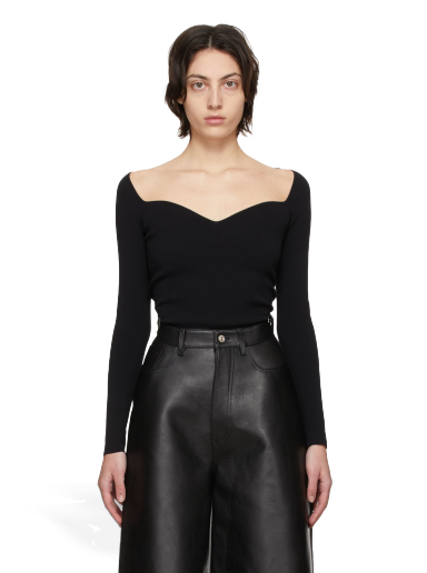 Пуловер Balenciaga Sweetheart Sweater Черно | 657548 T5159