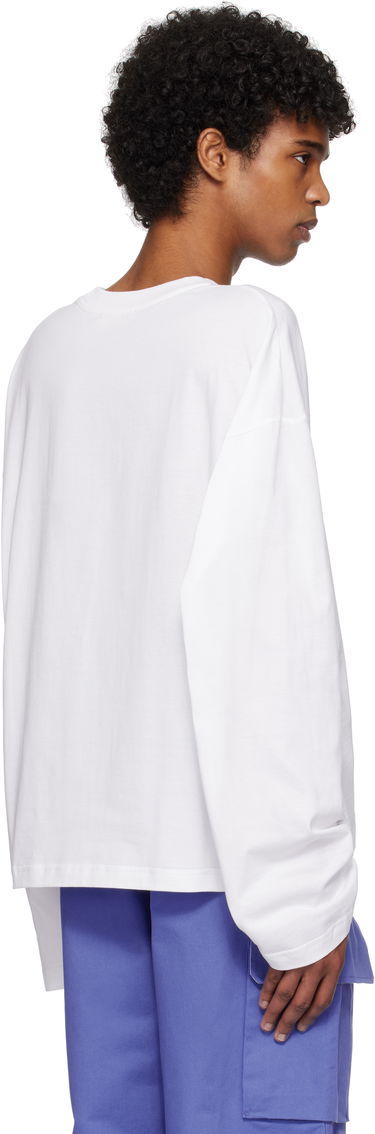 Тениска Marni Marni Logo Patch Long Sleeve T-Shirt Бяло | HUMU0325X1 UTC446, 2