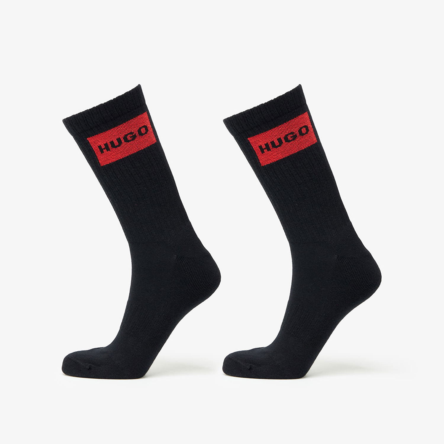 Чорапи BOSS Hugo Logo Quarter Socks 2-Pack Черно | 50510640-001, 0