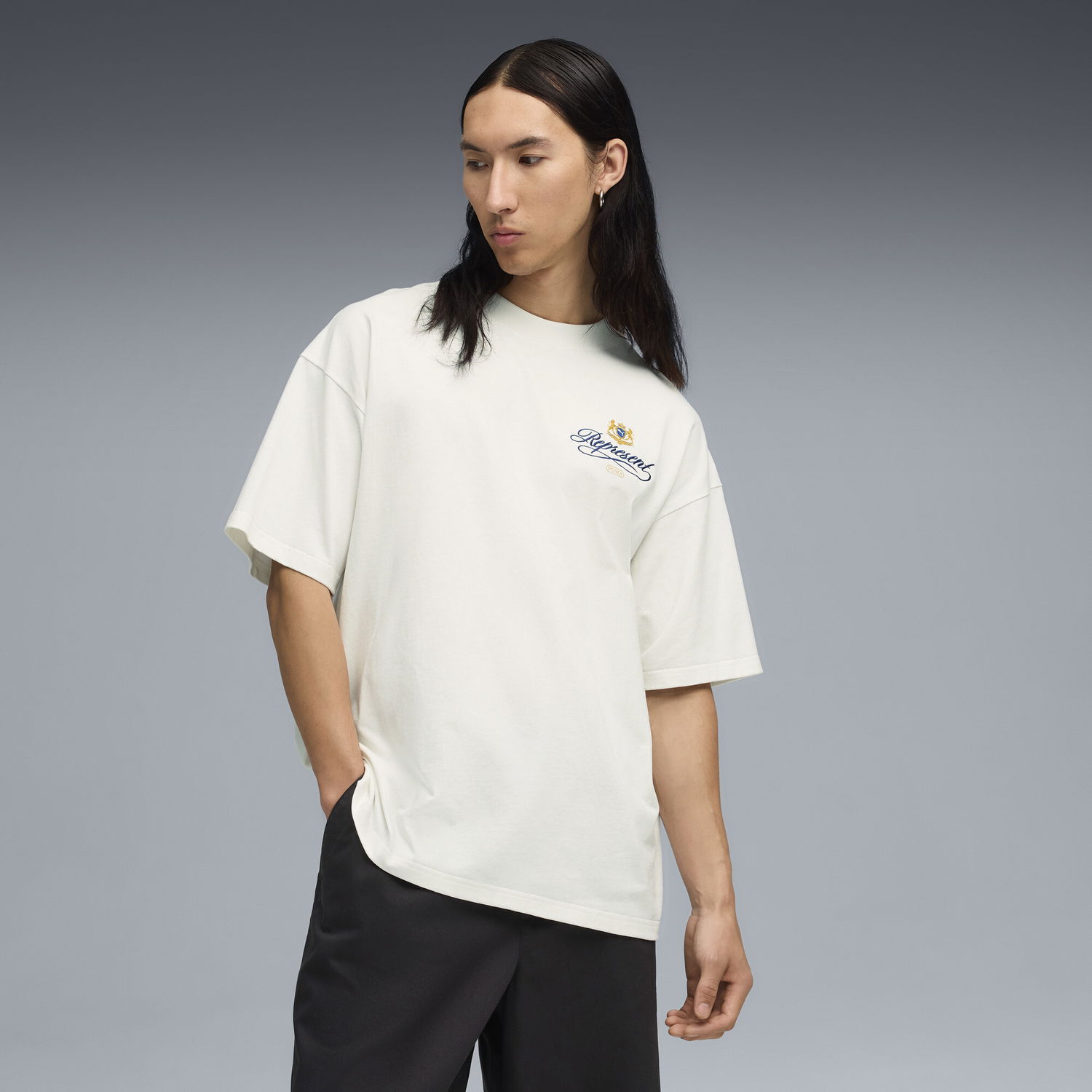 Тениска Puma PUMA x REPRESENT Oversized Printed T-Shirt Бежово | 632544_31, 0