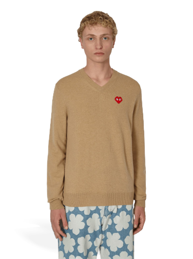 Invader Heart V-Neck Sweater