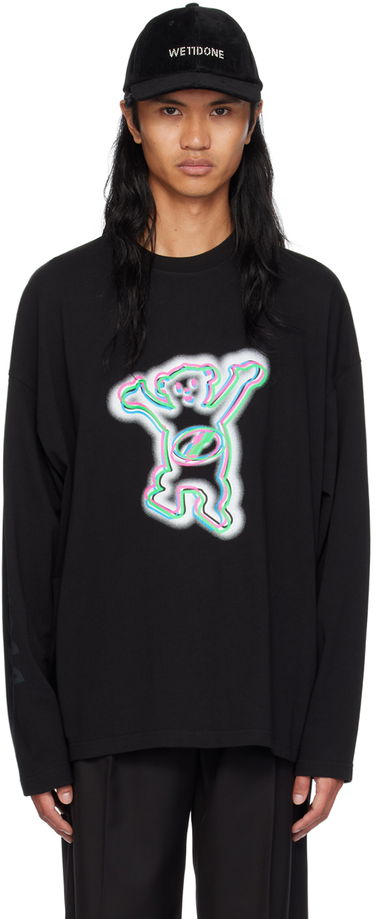 Тениска We11done Colorful Teddy Print Long Sleeve T-Shirt Черно | WD-TT3-22-833-U-BK, 0