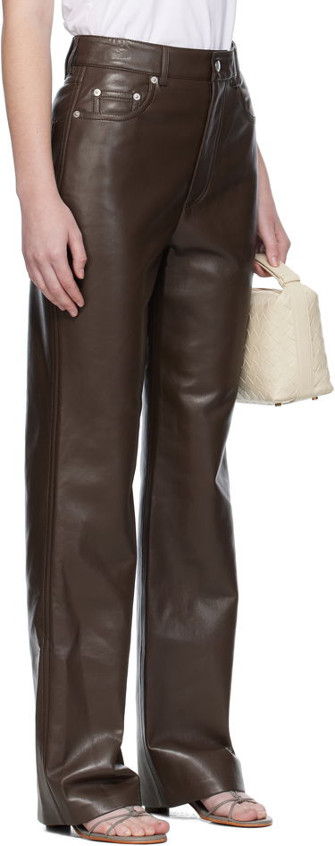 Панталони Nanushka Nanushka Seldes Regenerated Leather Trousers Кафяво | NW25PFPA15278, 1