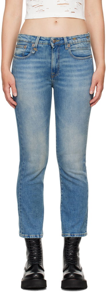 Дънки R13 R13 Kick Fit Jeans Синьо | R13W0009-143, 0