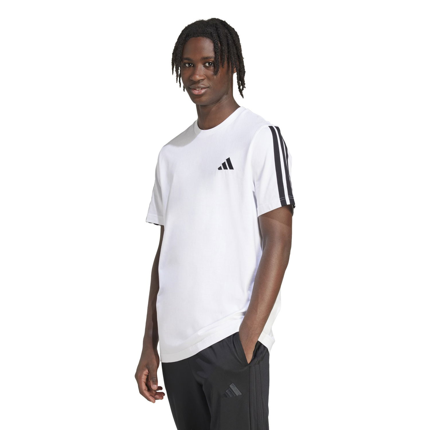 Тениска adidas Performance 3-Stripes T-Shirt Бяло | JV6784, 1
