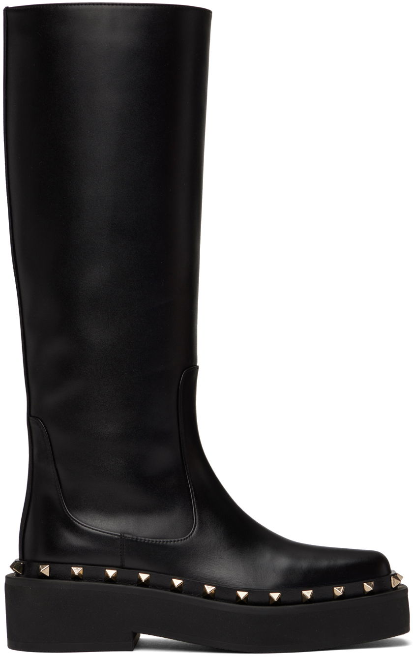 Кецове и обувки Valentino Valentino Garavani Rockstud M-Way Knee-High Boots Черно | 3W2S0HD8RPX, 0