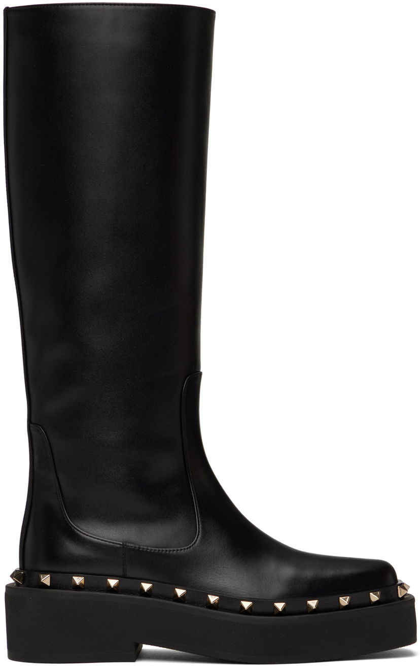Кецове и обувки Valentino Valentino Garavani Rockstud M-Way Knee-High Boots Черно | 3W2S0HD8RPX