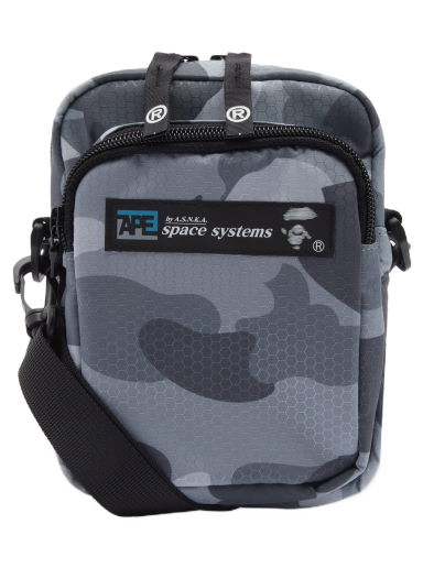 Чанта през рамо BAPE Honeycomb Camo Mini Shoulder Bag Grey Сиво | 001SGJ301006M-GRY