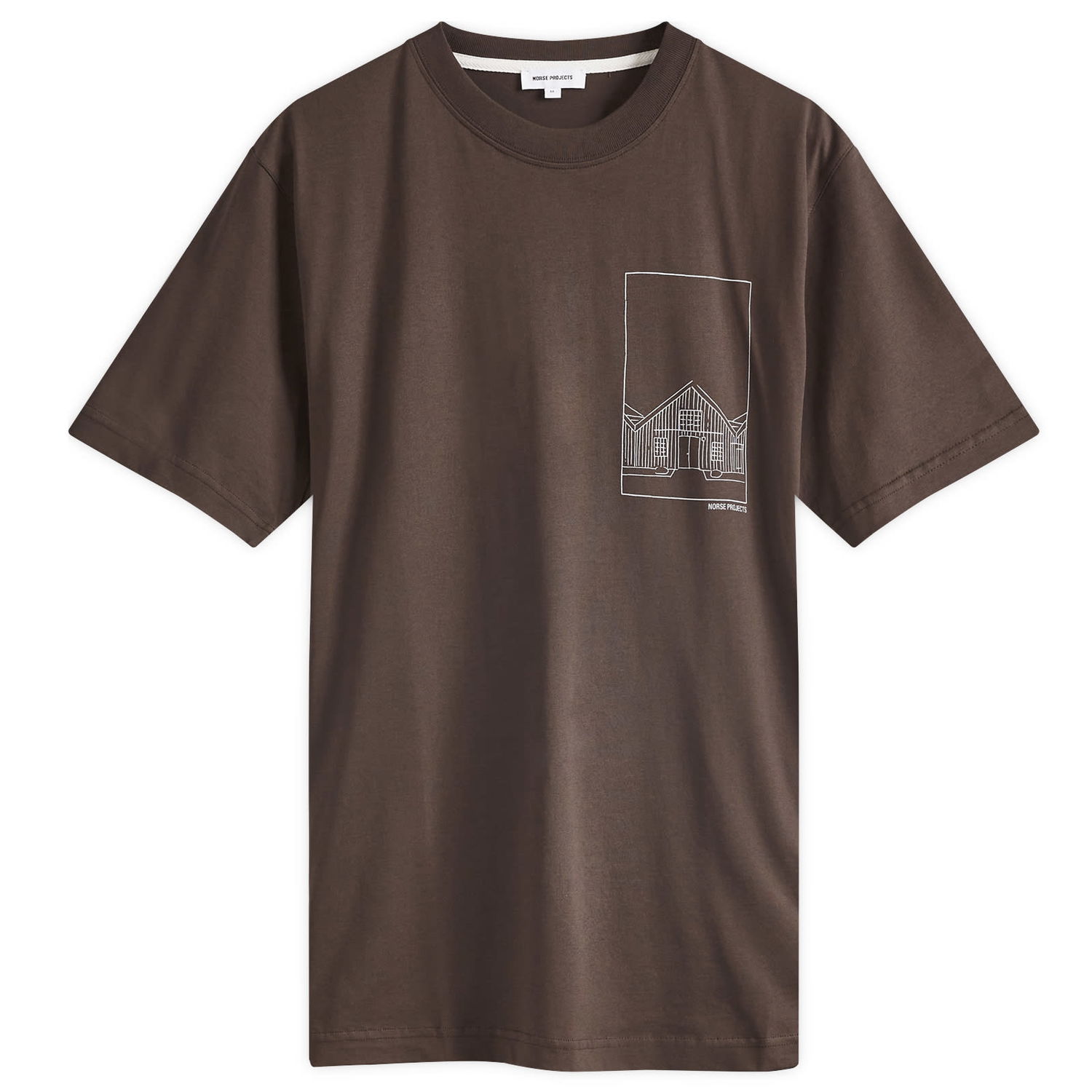 Тениска NORSE PROJECTS Johannes Organic Kanonbadsvej Кафяво | N01-0661-2022, 0