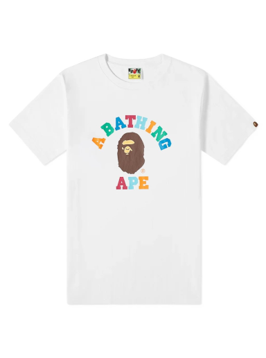 Тениска BAPE A Bathing Ape Colors College Tee Бяло | 001TEI801017M-WMU