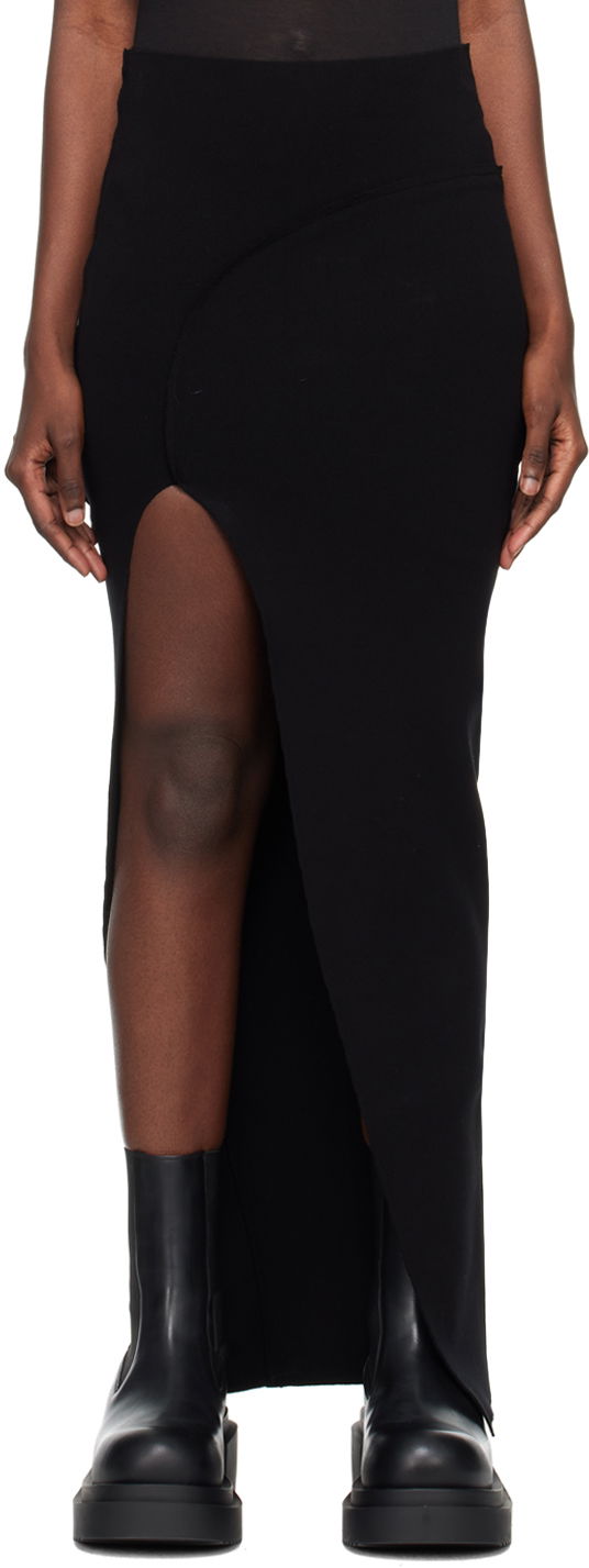 Пола Rick Owens Asymmetric Maxi Skirt Черно | RP02C1696 KST, 0