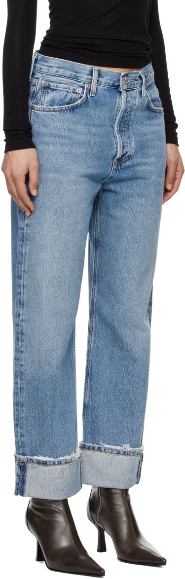 Дънки AGOLDE AGOLDE Fran Low Slung Straight Jeans Синьо | A9157-1141, 1