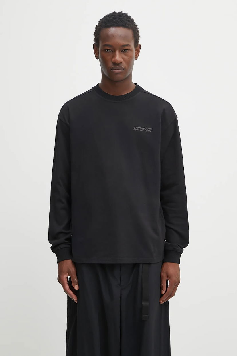Тениска Napapijri Napapijri S-Coldirai Long Sleeve T-Shirt Черно | NP0A88YC9411