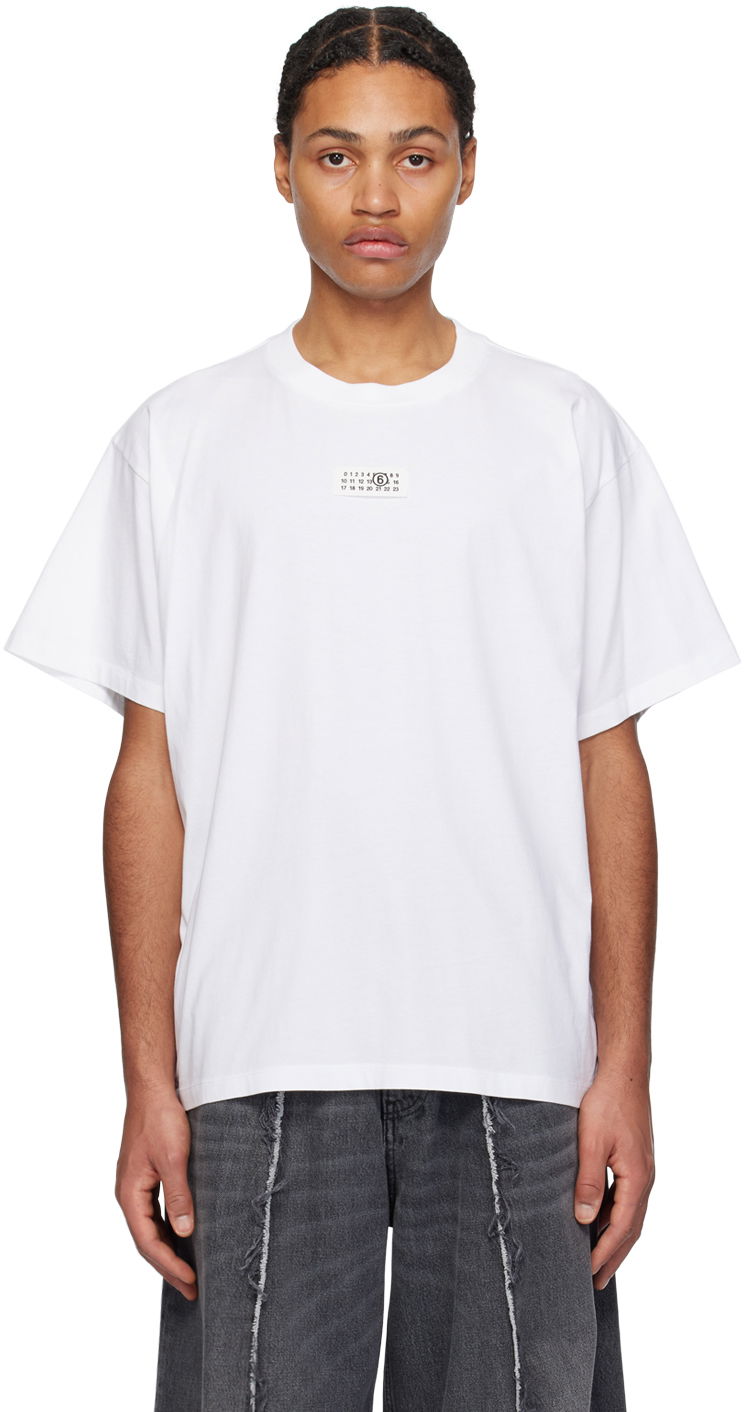 Тениска Maison Margiela MM6 Numeric Signature T-Shirt Бяло | SH0GC0017 S24312, 0