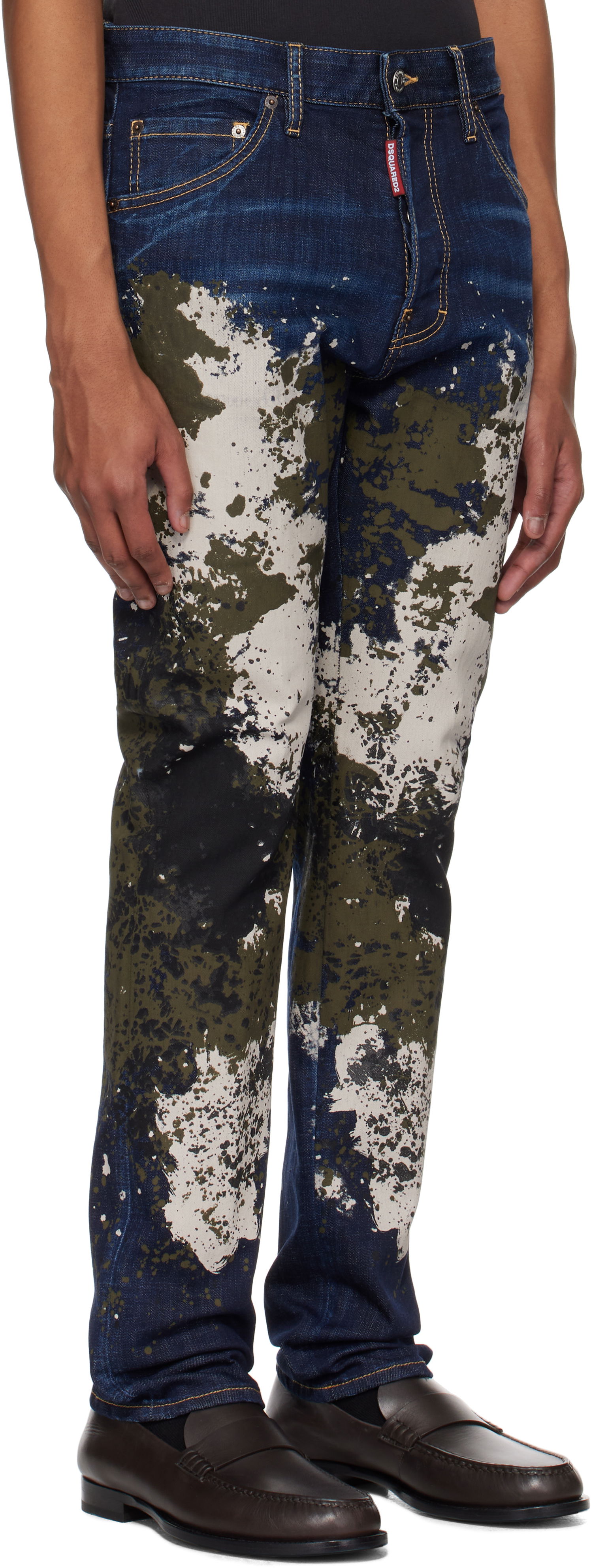Дънки DSQUARED2 Dsquared2 Cool Guy Painted Jeans Синьо | S74LB1671_S30664, 1