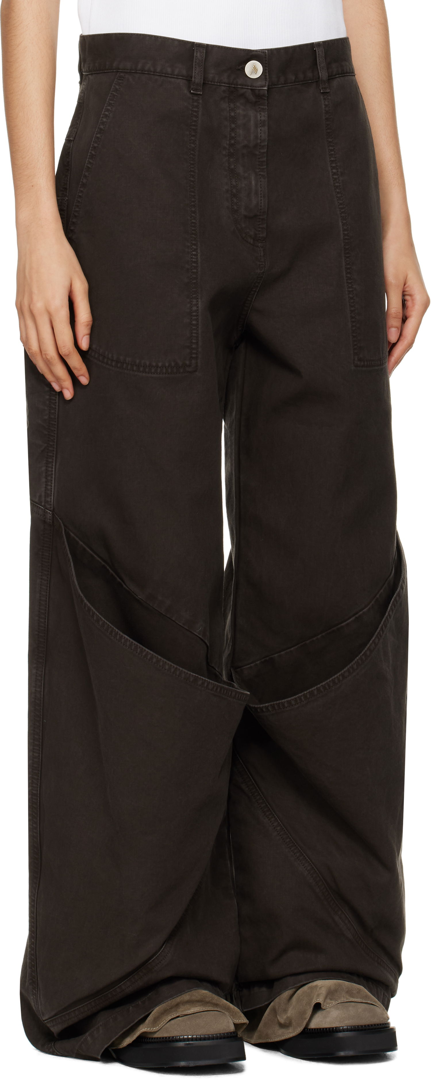 Карго панталони The Attico The Attico Long Cargo Pants Кафяво | 250WCP00198 DDC093AA, 1