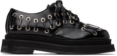 Pокля Simone Rocha Simone Rocha Heart Toe Platform Grommet Brogues Черно | LOF2 0740, 0