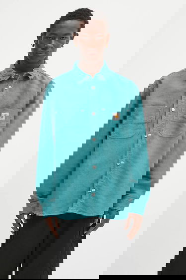 Риза Carhartt WIP Walter Linen Blend Relaxed Classic Collar Shirt Тюркоазено | I033578.2ZUGD, 0