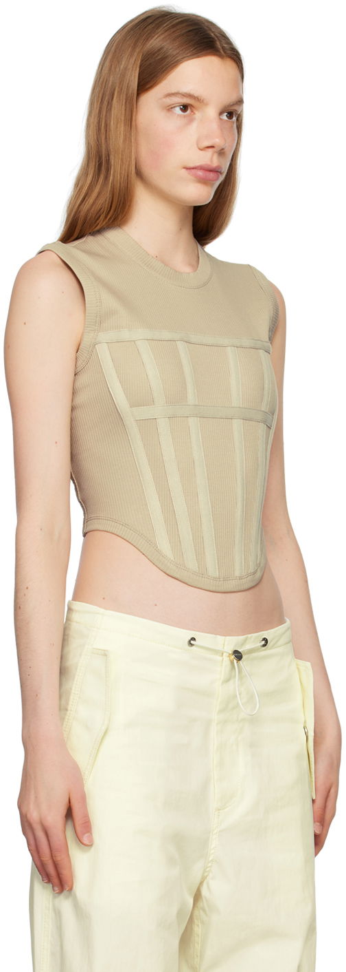 Потник Dion Lee Fitted Corset Tank Top Бежово | C3094P23, 1