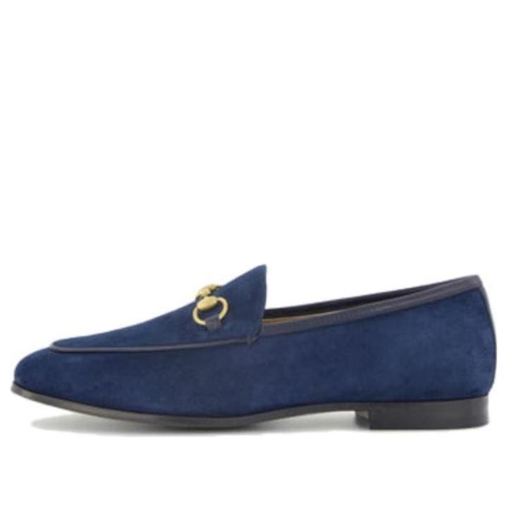 Кецове и обувки Gucci Jordaan Suede Loafers Синьо | 404069-AABLH-4552, 0