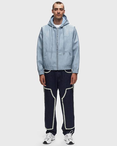 Яке бомбър Arte Antwerp Leather Hoodied Bomber Jacket Синьо | AW24-040J-BLUE, 1