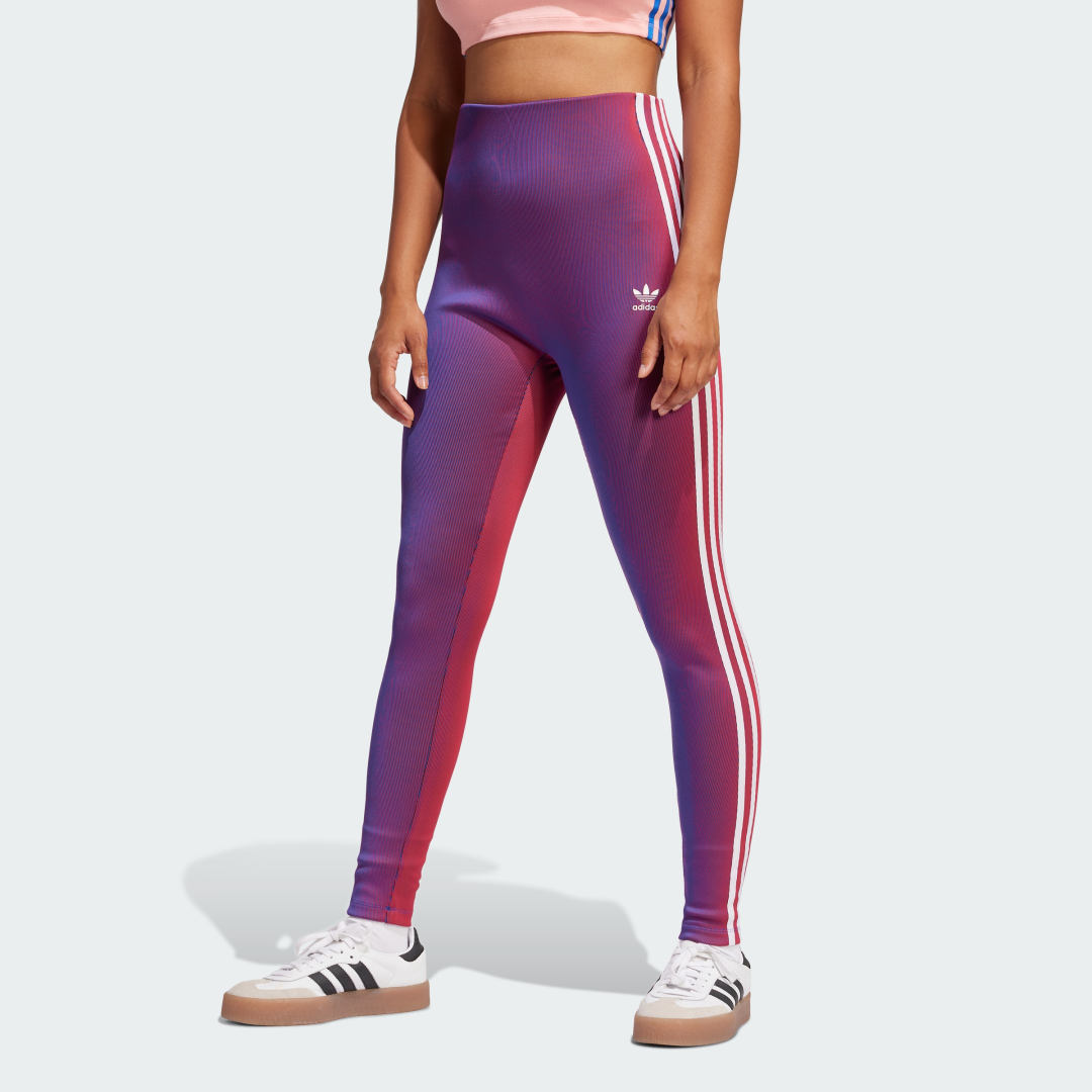 Клинове adidas Performance Gradient Rib Leggings Лилаво | JW9746, 0