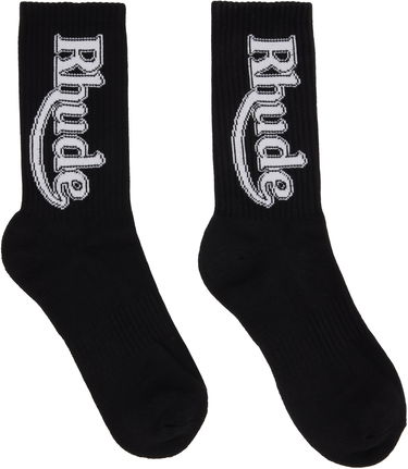 Чорапи Rhude Vertical Race Track Socks Черно | RHFW25SO05750, 0