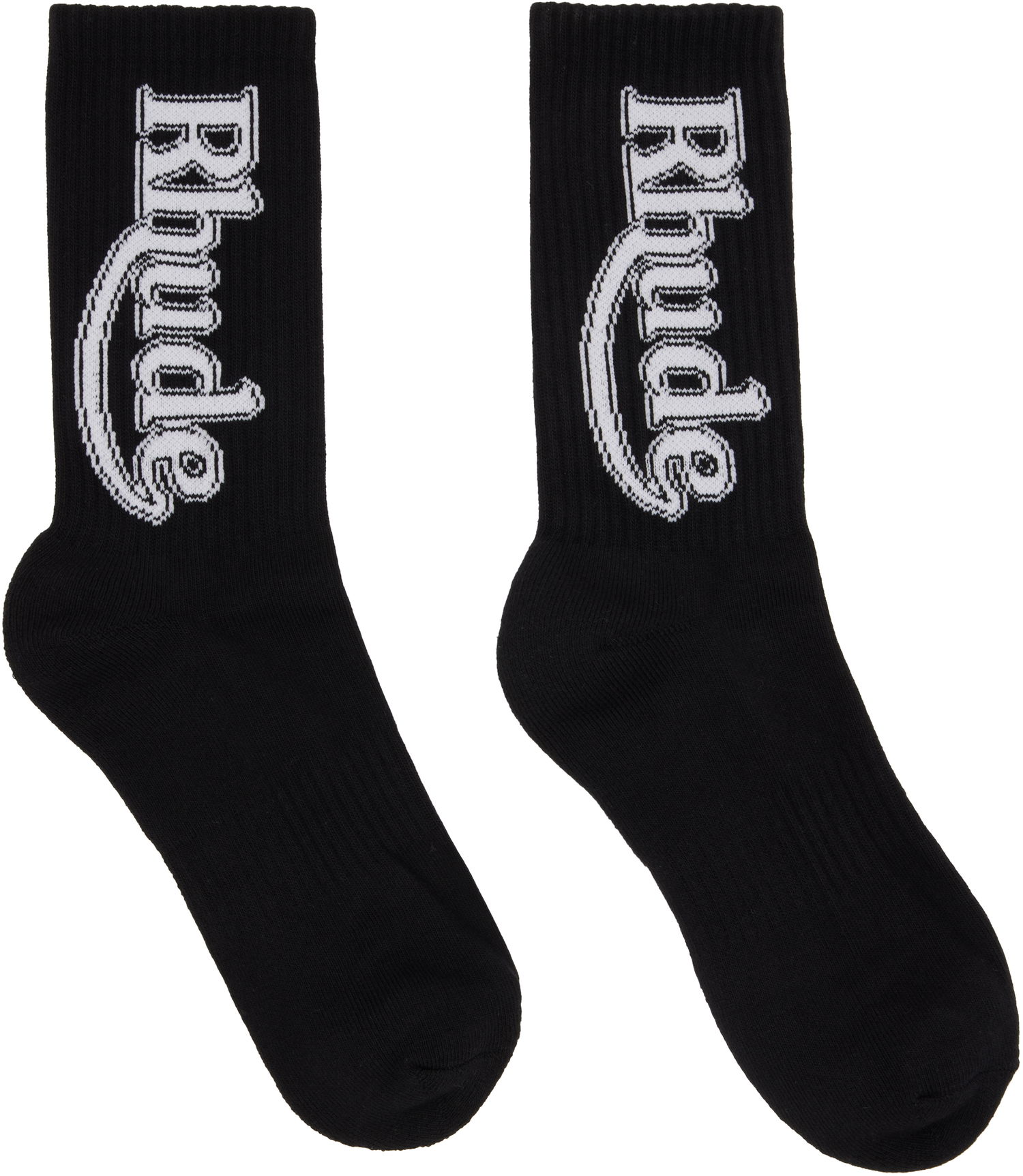 Чорапи Rhude Vertical Race Track Socks Черно | RHFW25SO05750, 0