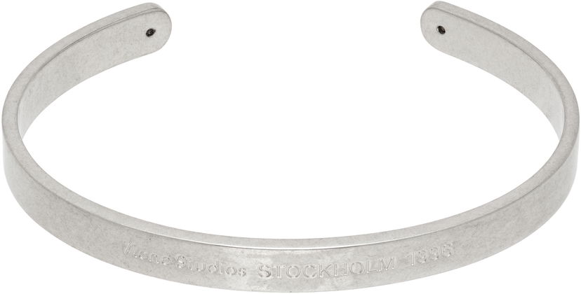 Гривна Acne Studios STOCKHOLM 1996 Engraved Cuff Bracelet Металик | C50473-
