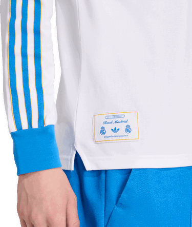 Поло тениска adidas Originals adidas Originals Real Madrid Icon Long Sleeve Polo Shirt Бяло | jn3065, 3