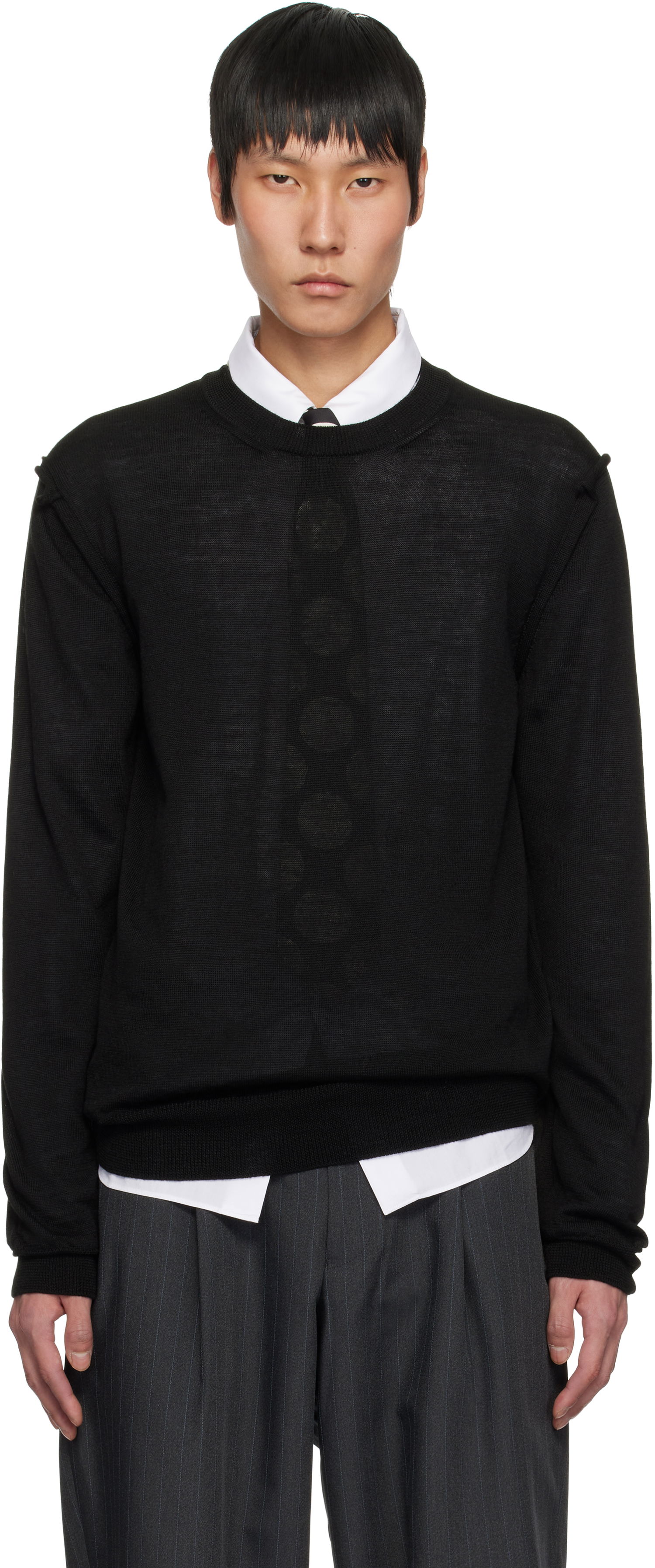 Пуловер Comme des Garçons Crewneck Sweater Черно | DO-N007-051, 0