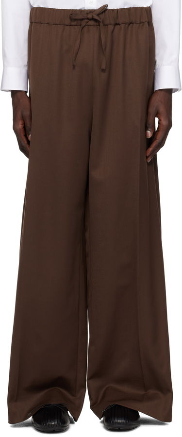 Панталони Simone Rocha Simone Rocha Wide Leg Drawstring Trousers Кафяво | 4143D 1217, 0