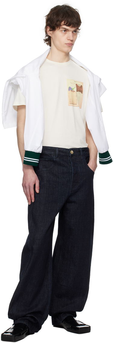 Тениска Jacquemus Jacquemus Vintage Print T-Shirt Бежово | 25E255JS326-2461, 3