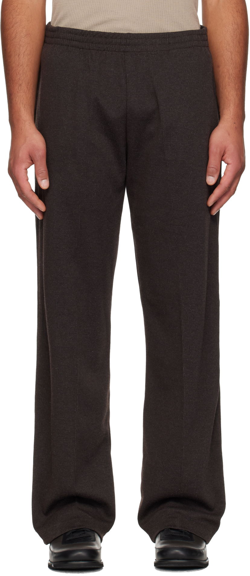 Панталони OUR LEGACY Breeze Ribbed Elasticated Waist Trousers Кафяво | M4256TT