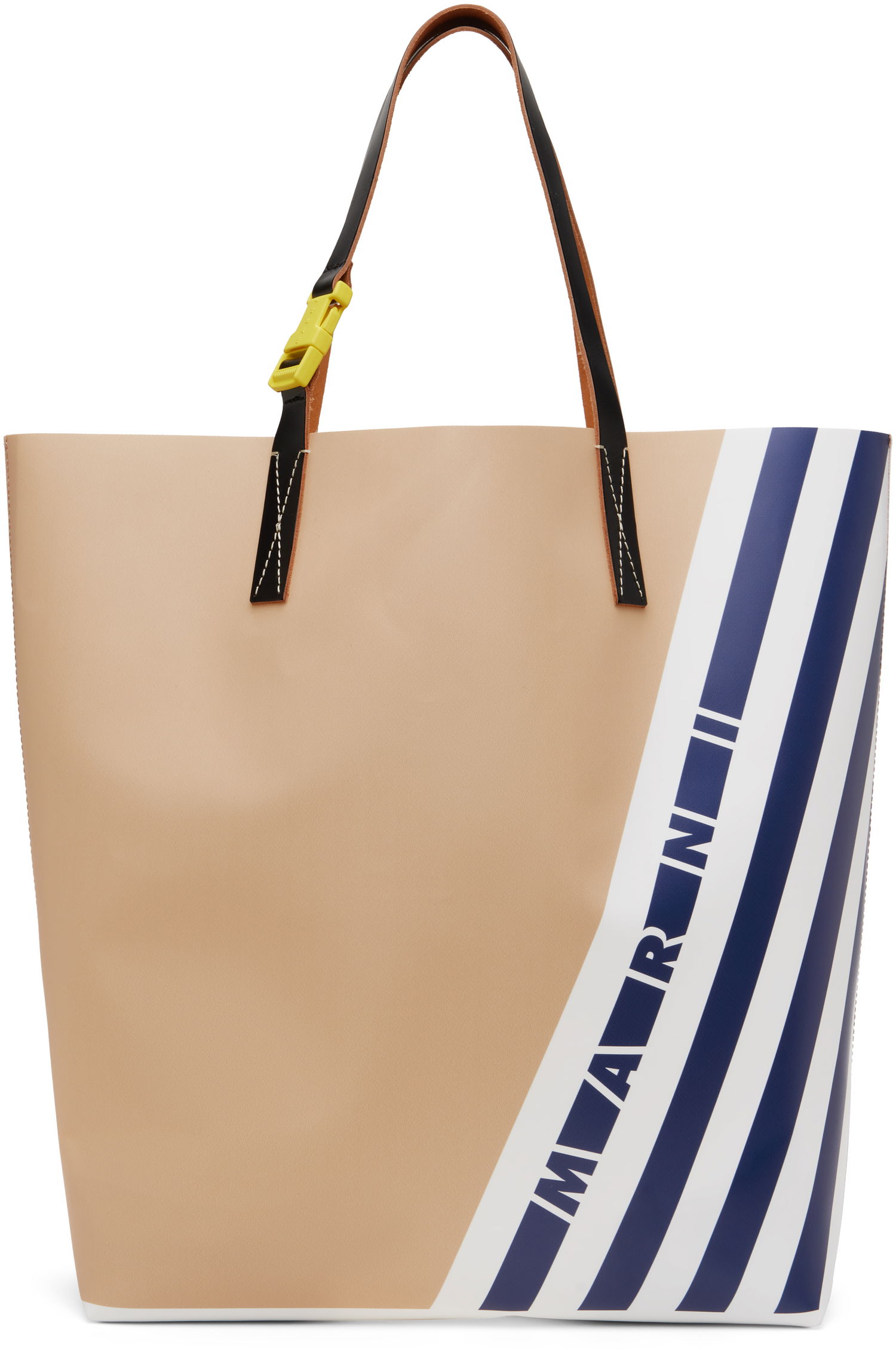 Голяма пазарска чанта Marni Marni Stripes North South Tote Бежово | SHMQ0037A9P8180ZO860, 0