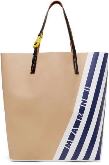 Голяма пазарска чанта Marni Marni Stripes North South Tote Бежово | SHMQ0037A9P8180ZO860, 0