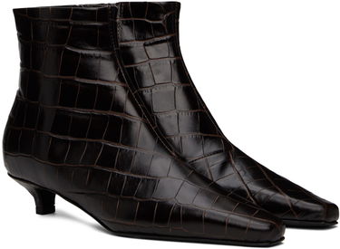 Кецове и обувки TOTEME TOTEME 'The Slim' Kitten Heel Ankle Boots Кафяво | 241-WAS940-LE0023, 3