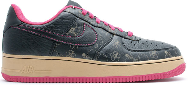 Кецове и обувки Nike Air Force 1 Low Black Floral Pink Черно | 315180-001, 0