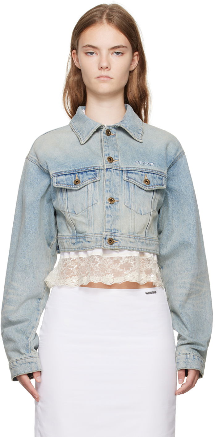 Яке We11done Cropped Denim Jacket Синьо | WD-DJ2-24-337-W-SK, 0