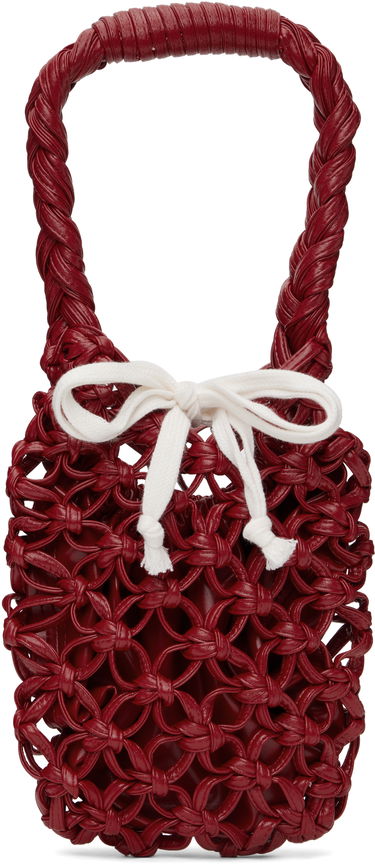 Дамска чанта Comme des Garçons Comme des Garçons Braided Knotted Synthetic Leather Tote Червено | RO-K203-051-2, 0