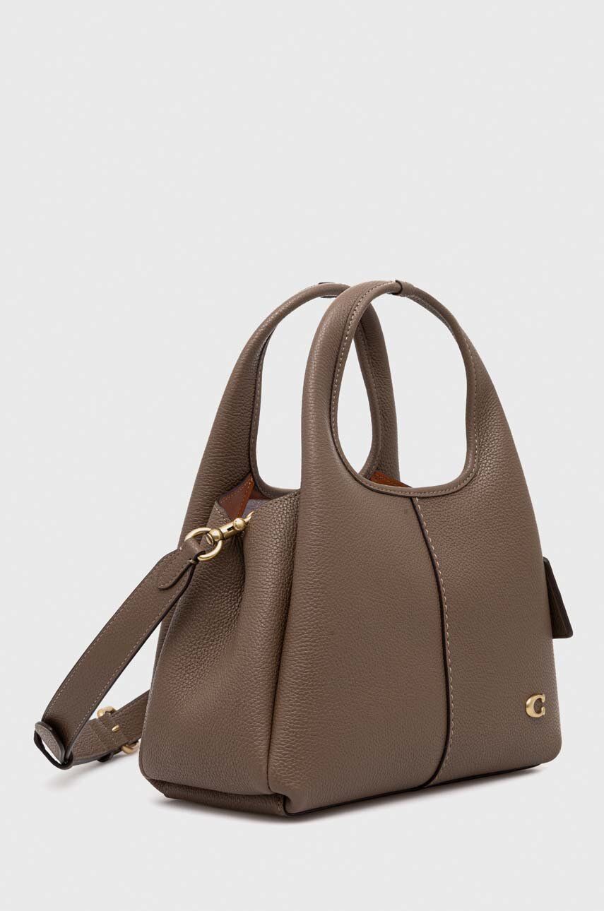 Дамска чанта Coach Leather Handbag Кафяво | CM545, 1