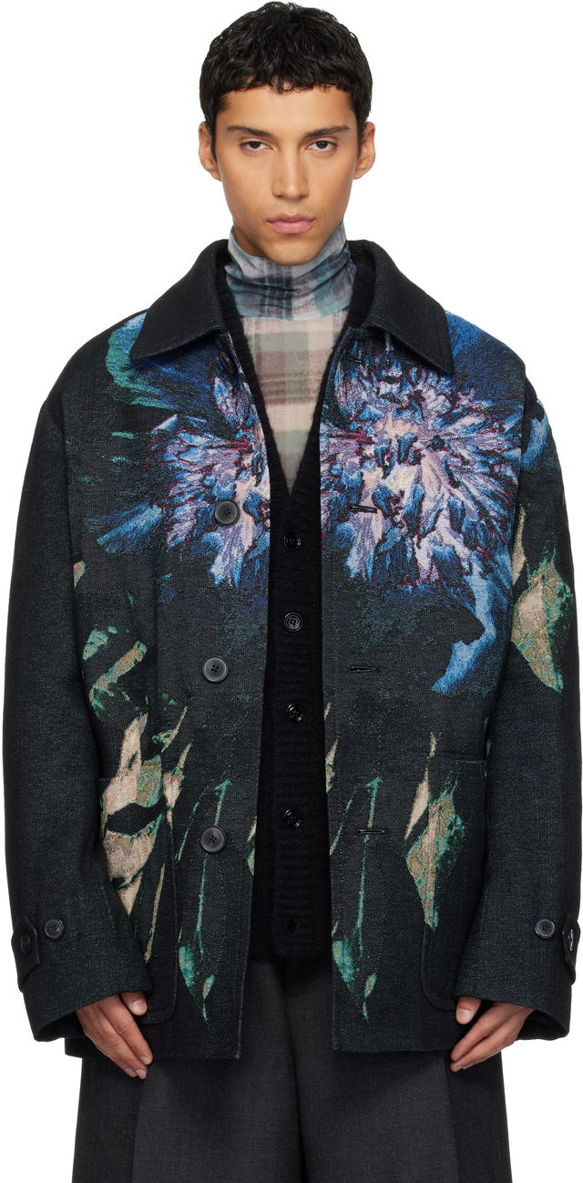 Dries Van Noten Floral Jacquard Coat